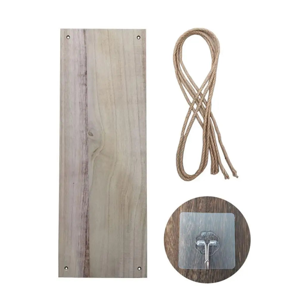 Hanging Wall Shelf, Wooden Hanging Window Floating Shelves for Bathroom Bedroom Jute Rope Farmhouse Storage Organizer Rack Quake