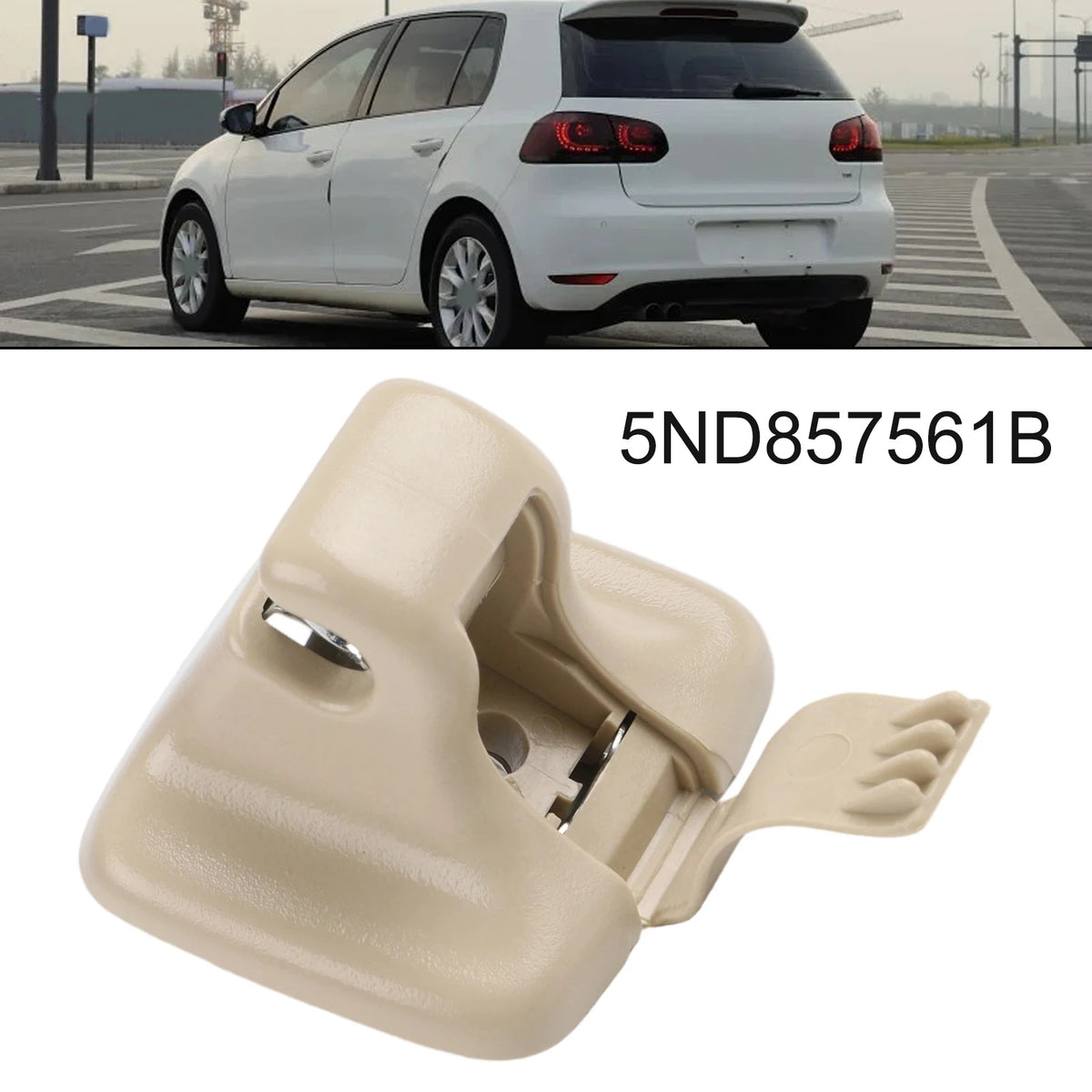 Sun Visor Snap Hook Part Number 5ND857561B Compatible with For Touguan For CC For Golf 6 For Beetle Car Replacement Quake