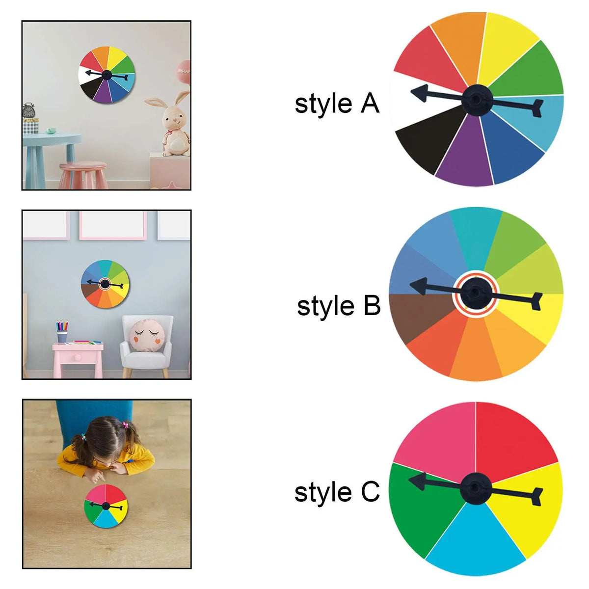 Wall Mount Prize Turntable Compact Hanging Portable Erasable Reusable Fortune Wheel for Pub Carnival Fortune Game Supermarkets Quake