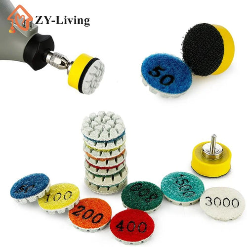 1 Inch Diamond Wet Polishing Pad Mini Grinding Disc Wear Resistant For Jade Agate Marble Stone Renovation Polishing Quake