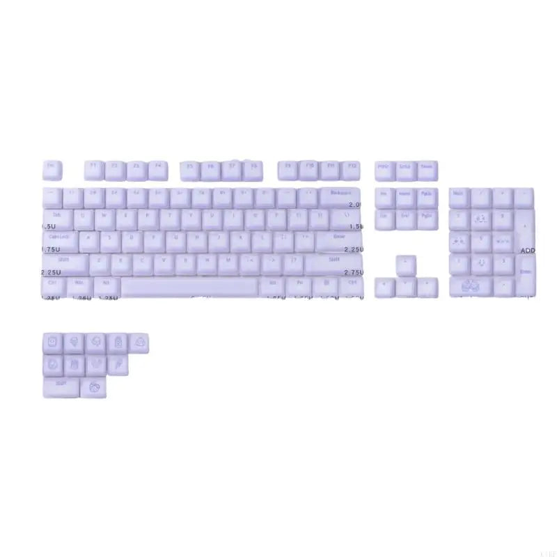 115Key Jelly Puddings Keycaps Original Profile ABS Silicone Translucents Keycap for Mechanical Keyboards K1KF Quake for Purple China Mainland