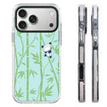 Bamboo Panda White Border Magnetic Phone Case Cover for IPhone 12 13 14 15 16 17 18 Pro Max Case Quake white (MagSafe) iPhone17 Pro Max