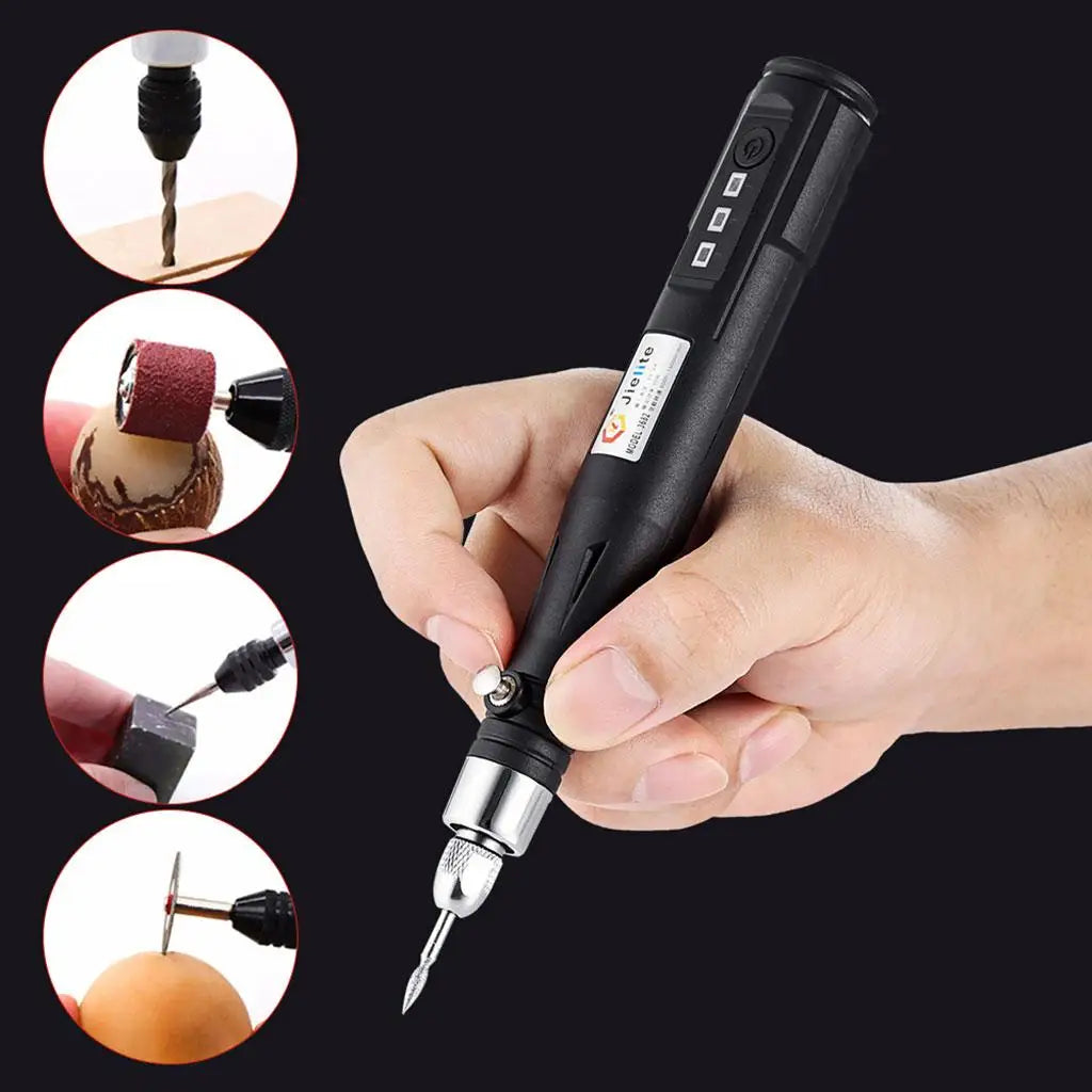 Mini Sander Grinder Kit 3-speed Rotary Polishing Pen Tool for Art Carving DIY Jewelry and Glass Quake