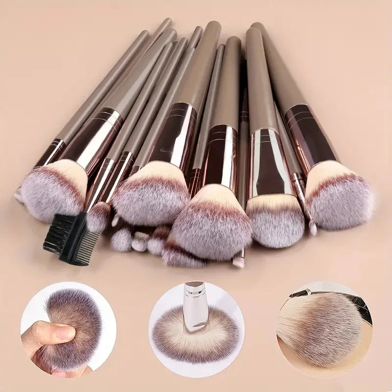 10-20PCS Makeup Brush Set Foundation Concealer Powder Eyeshadow Blush Brush Kabuki Blending Cosmetic Beauty Tool for Face Quake