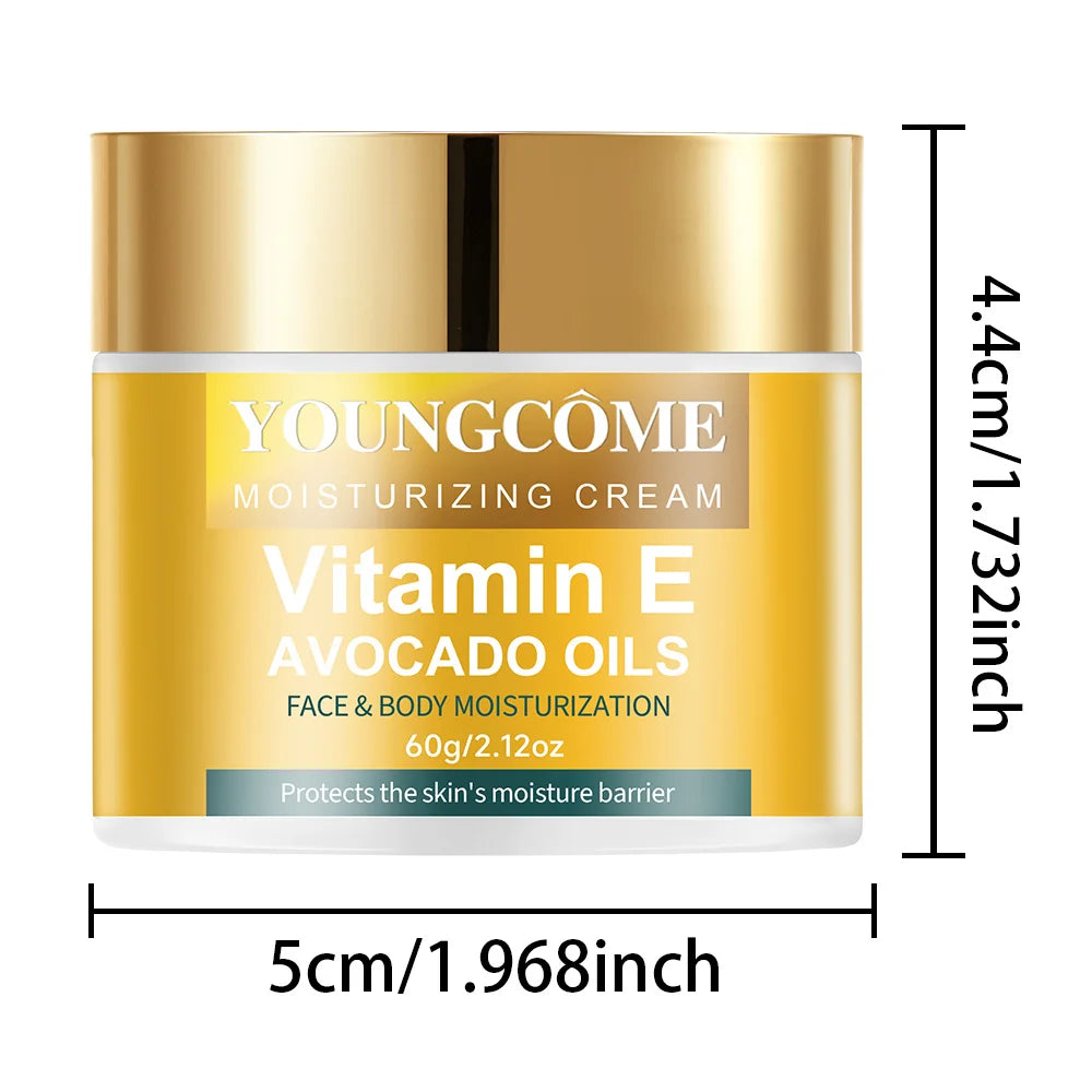 Vitamin E moisturizing Cream Anti Aging Firming Lifting Fade Fine Lines Whitening Moisturizing Brightening Skin Care Cosmetic Quake 60G