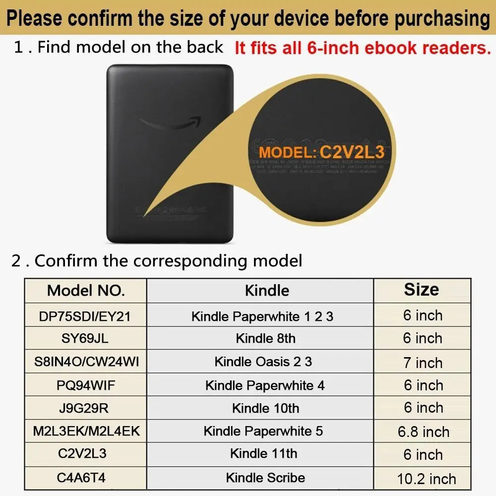 C2V2L3 6 inch e-Reader Sleeve 11th Generation Shockproof Carrying Pouch Insert Cover Portable for Kindle Paperwhite 1/2/3/4 Quake
