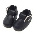 2.8cm * 1.2cm BJD Doll Shoes Mini Size PU Leather Doll Princess Shoes Fashion Design Multicolor Doll Boots 1/8 BJD Quake Black