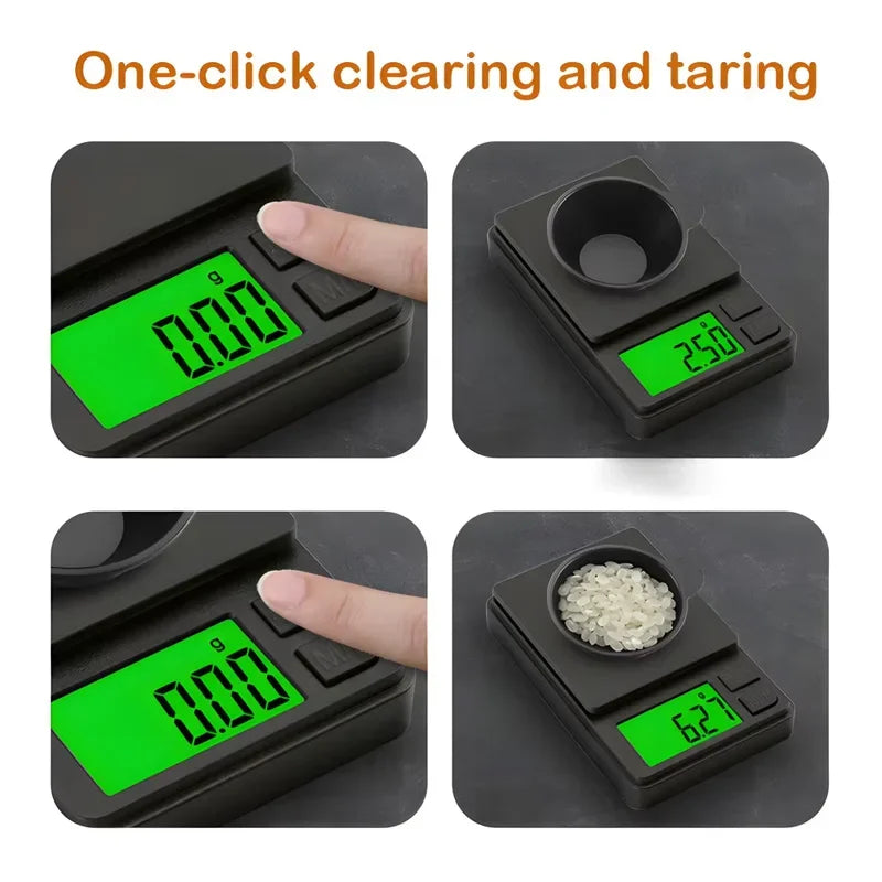 500/1000 .01g Precision Pocket Scale Digital Gram Food Jewelry Ounces/Grains Scale Digital Pocket Scale Mini Scale Tiny Scale Quake