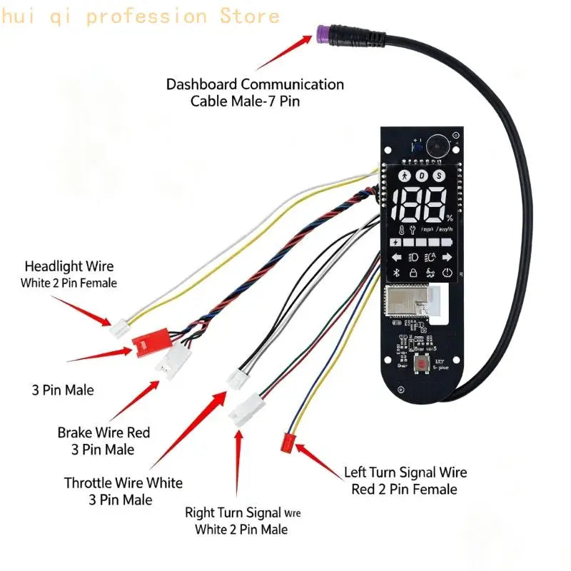 Display Circuit Board Assembly with Panel and Terminal Ends for 5 Repair H8WE Quake