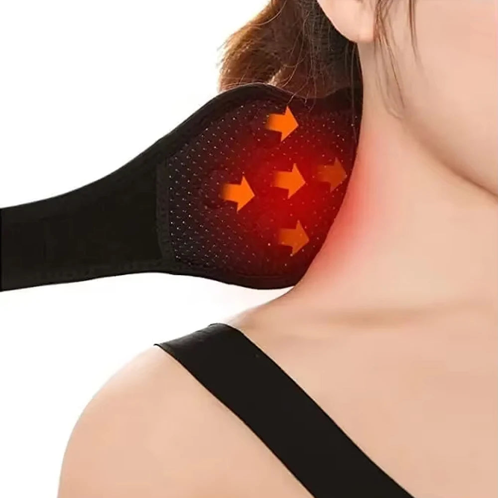 Self-heating neck brace equipped with magnetic neck massage function, providing relaxation without additional equipment Quake