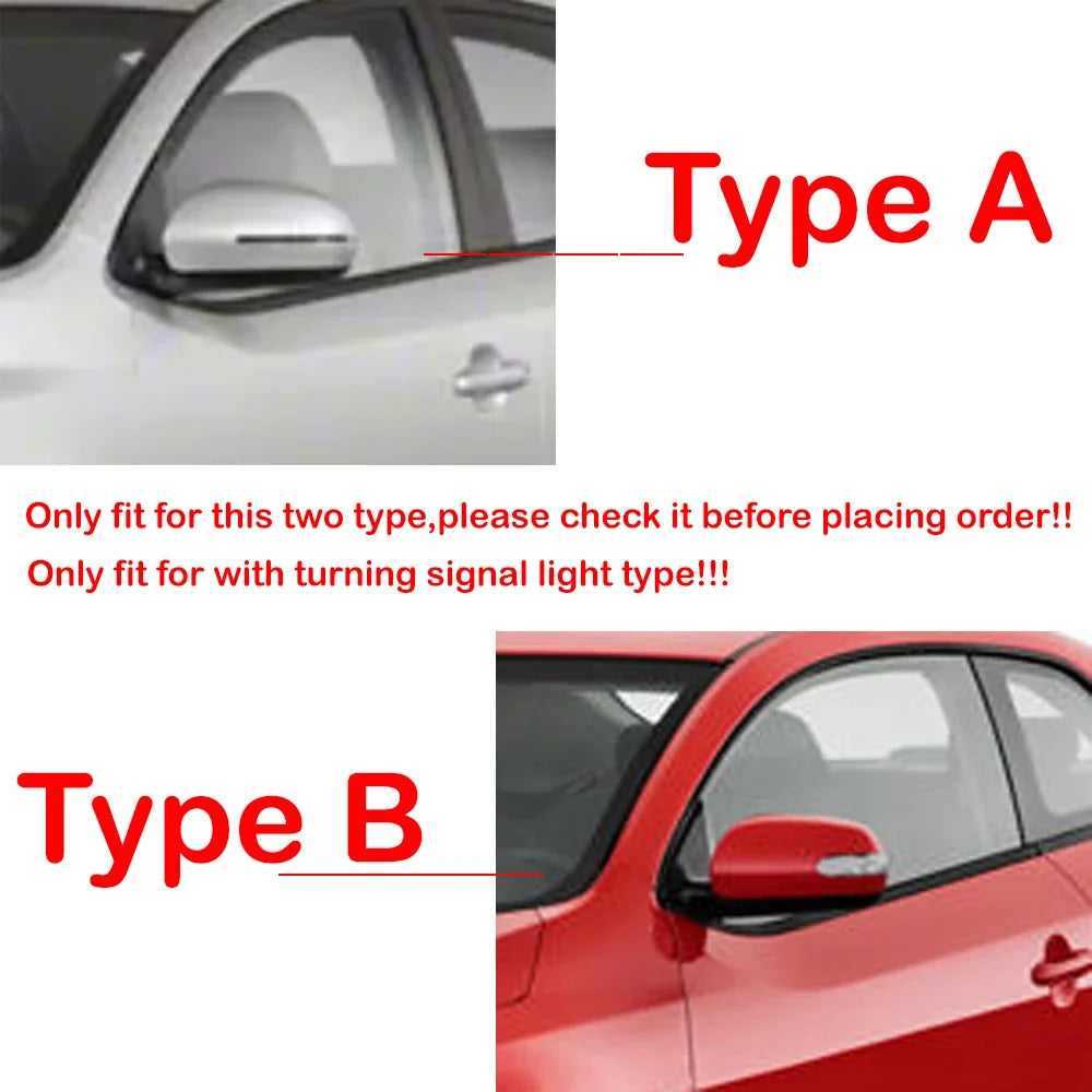 For KIA K3 Forte Cerato Ceed 1 2009-2013 Car Rearview Side Mirror Cover Wing Cap Exterior Sticker Door Case Trim Carbon Fiber Quake