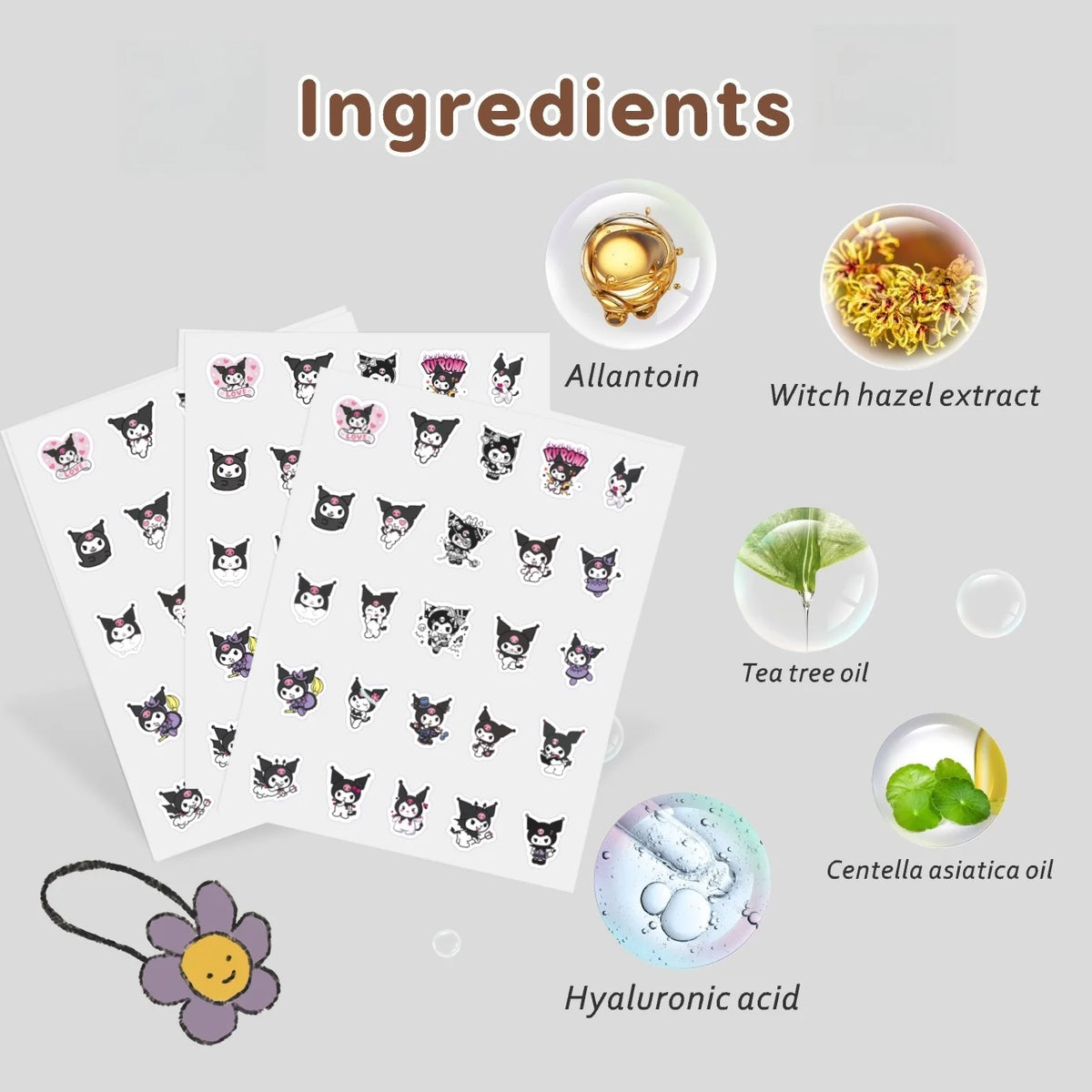 Sanrio Hello Kitty Acne patches, Cartoon acne patches, Acne cover-up stickers, Cute concealer stickers Quake