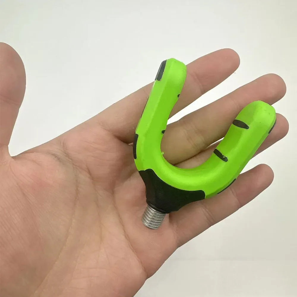1Pc Rigtrip Heavy-Duty Carp Fishing Rod Rest Head Gripper Holder with Screw Thread, Non-Slip Grip Base - Compatible with Rod Pod Quake
