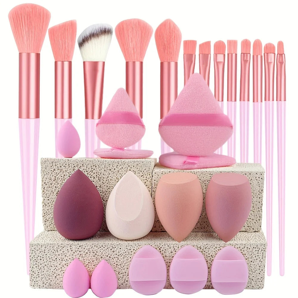 Makeup Brushes 8-29Pcs Makeup Kit Professional Women Cosmetic Soft Powder Brush Eyeshadow Foundation Full Set Travel Beauty Tool Quake 27pcs Pink
