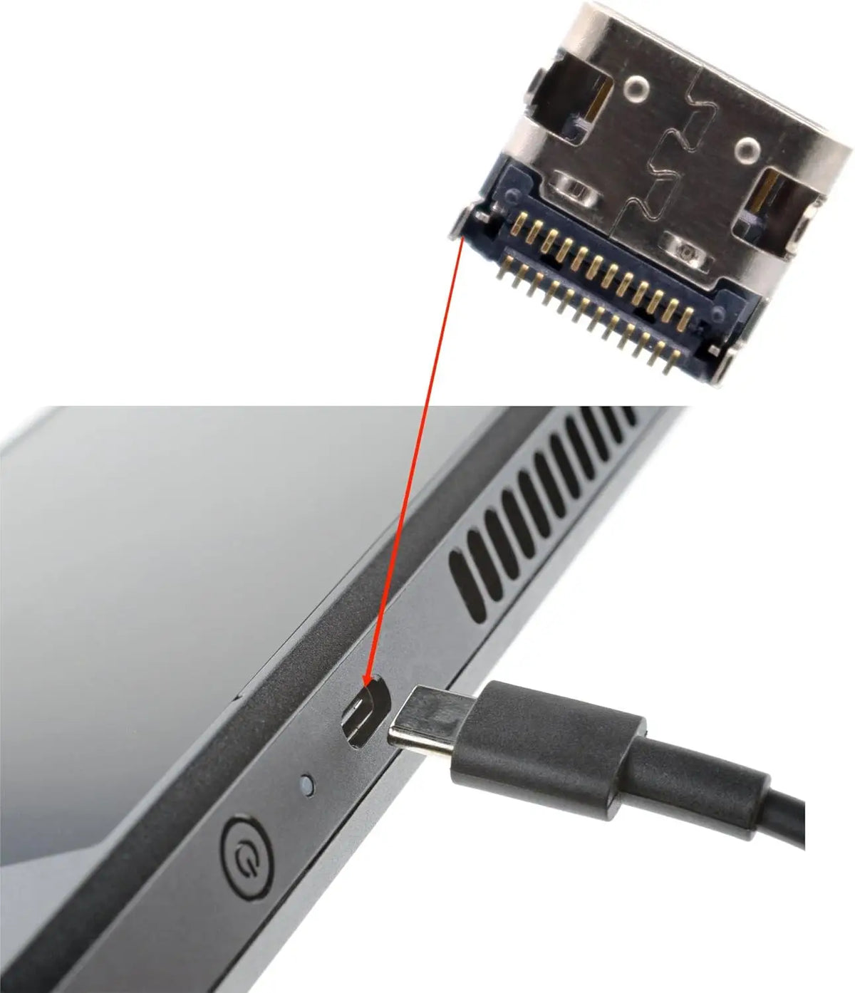 Internal USB C Charging Port SYNC Power Charge Jack Socket Replacement for Valve Steam Deck Console, SD1010-USBC Quake