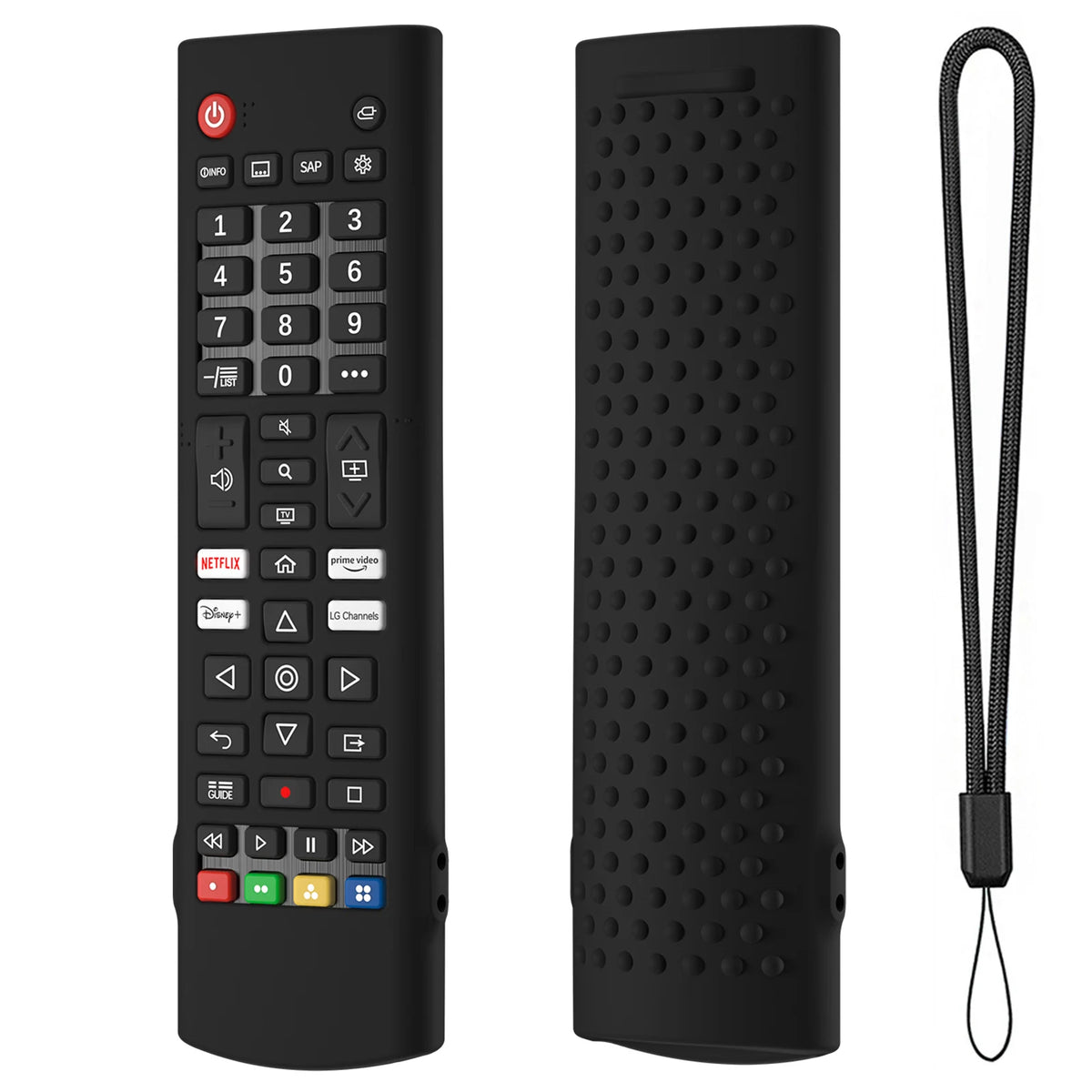 New For LG AKB76040302 LG AKB75375604 Remote Control Case Soft Silicone Protective Cover Compatible Replacement Accessories Quake for akb black