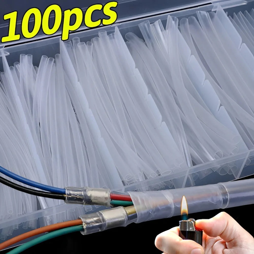 Thin Wall Transparent Heat Shrink Tube Diameter 1.5-13mm Flexible Shrinkable Earphone Line Audio Cable Sleeve Wrapping Sheath Quake