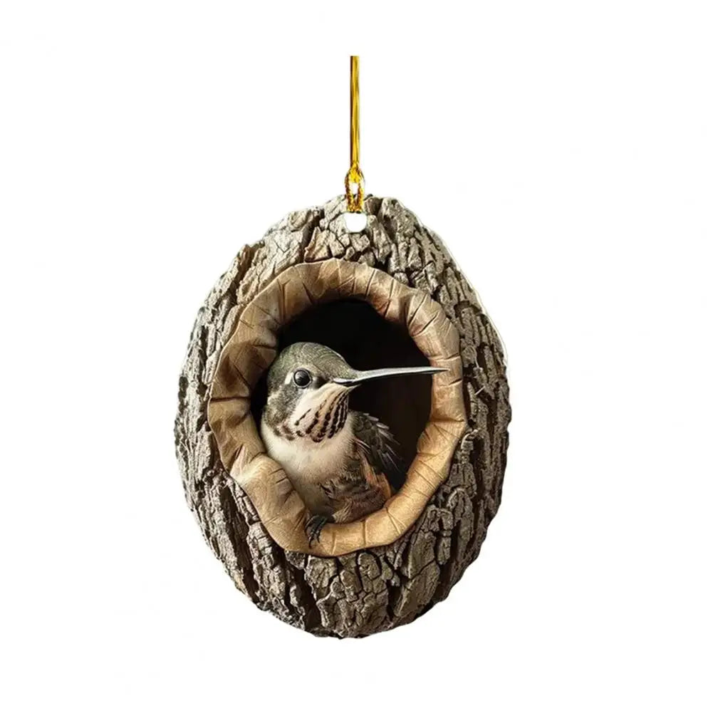 Festive Hanging Pendant Decoration Rustic Forest Christmas Ornaments 2d Acrylic Wildlife Decor for Christmas Tree Seasonal Quake H China