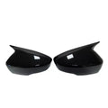 For Mitsubishi Eclipse Cross 2018-2022 Car Sticker Rearview Side Mirror Cover Wing Cap Exterior Door Rear View Case Trim Carbon Quake Gloss Black
