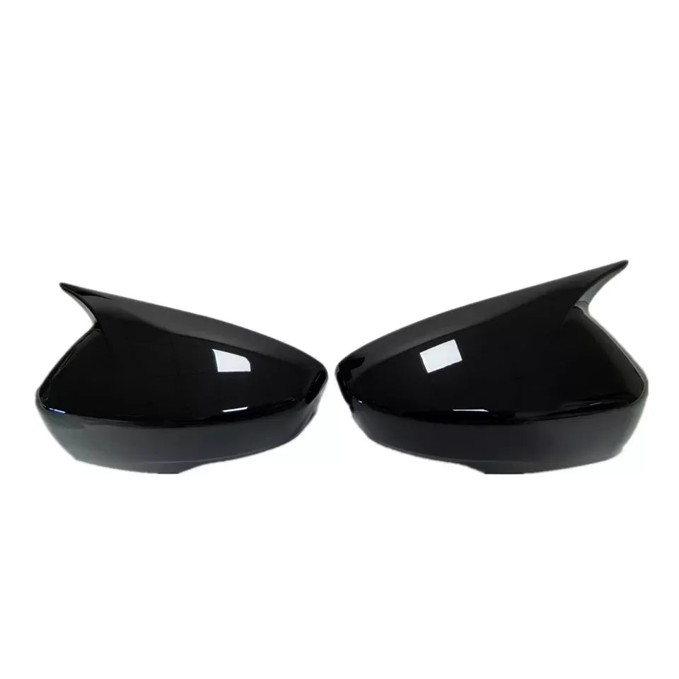 For Mitsubishi Eclipse Cross 2018-2022 Car Sticker Rearview Side Mirror Cover Wing Cap Exterior Door Rear View Case Trim Carbon Quake Gloss Black
