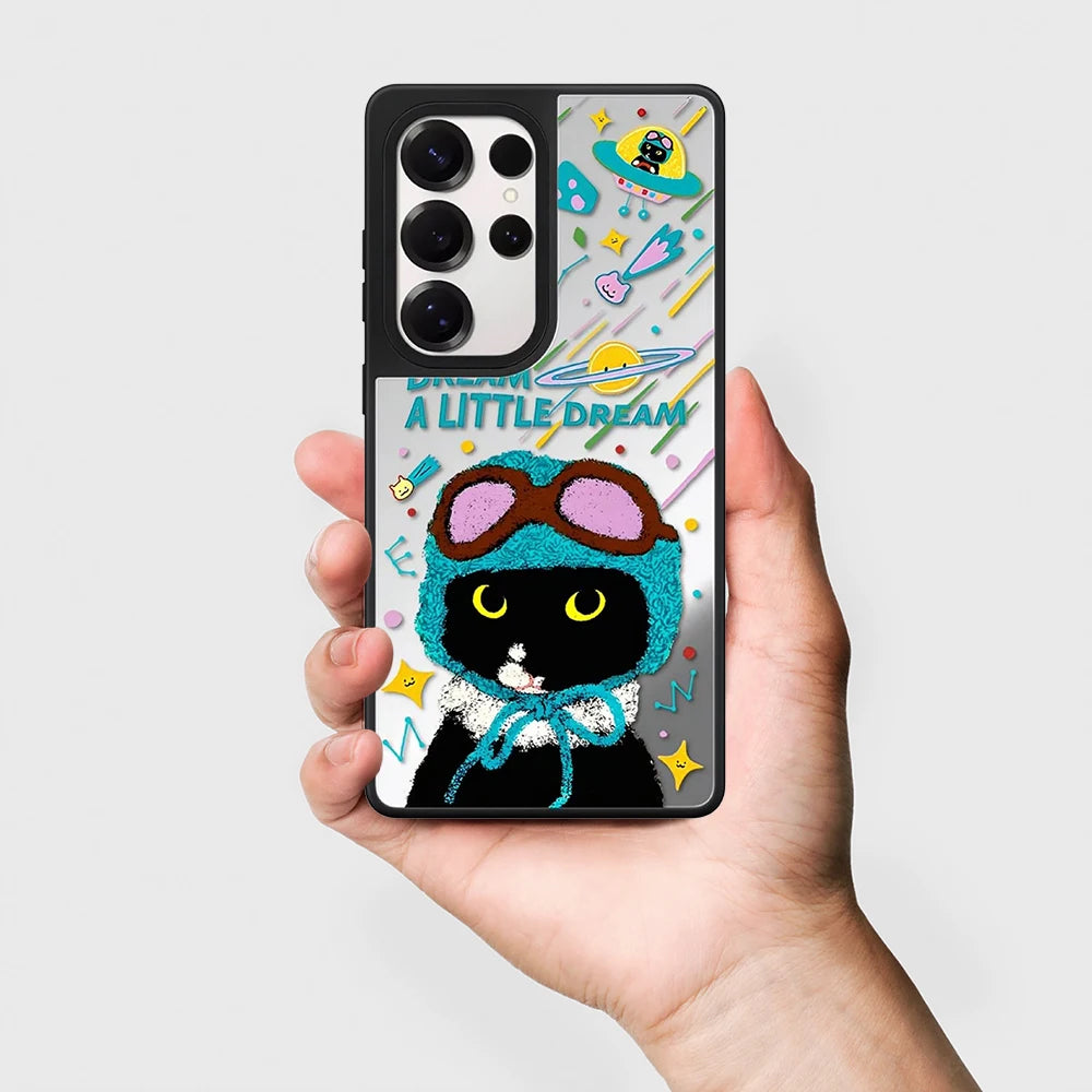 6090212 Mirror Surface Magnetic Phone Cover for Samsung Galaxy S23 S24 S25 S26 Ultra S26+ Plus Case Quake