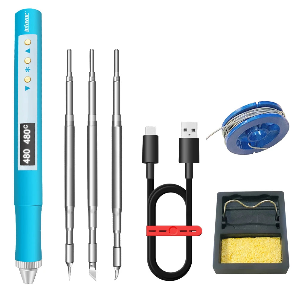 T210.JBC210 Mini Portable Electric USB Soldering Iron with Heating Block, Digital Display, USB Soldering Station Quake 3PCS TIP SET China Mainland