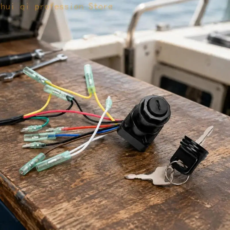 Ignition Switches Assembly 12V with 2 Keys and Pre Attached Harness, 703-82510-42/43/44 Series for Marine H8WE Quake