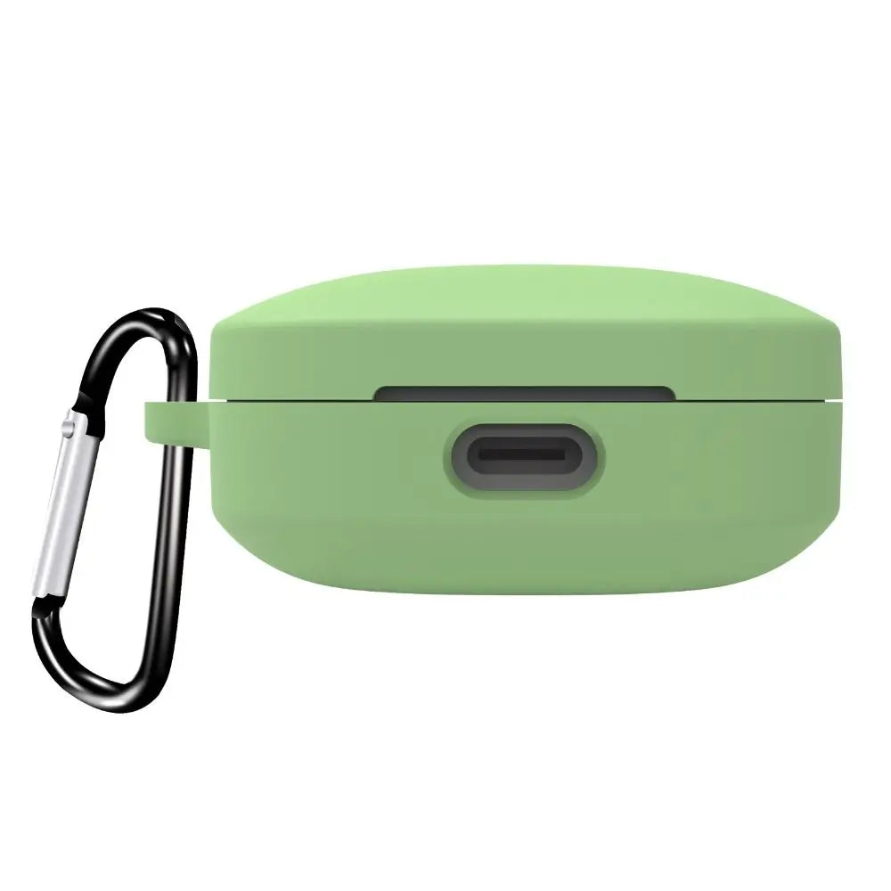 Soft Silicone Protective Case Protector Shockproof Cover Headphone Accessories With Hook Housing Shell for Redmi Buds 6 Active Quake Green
