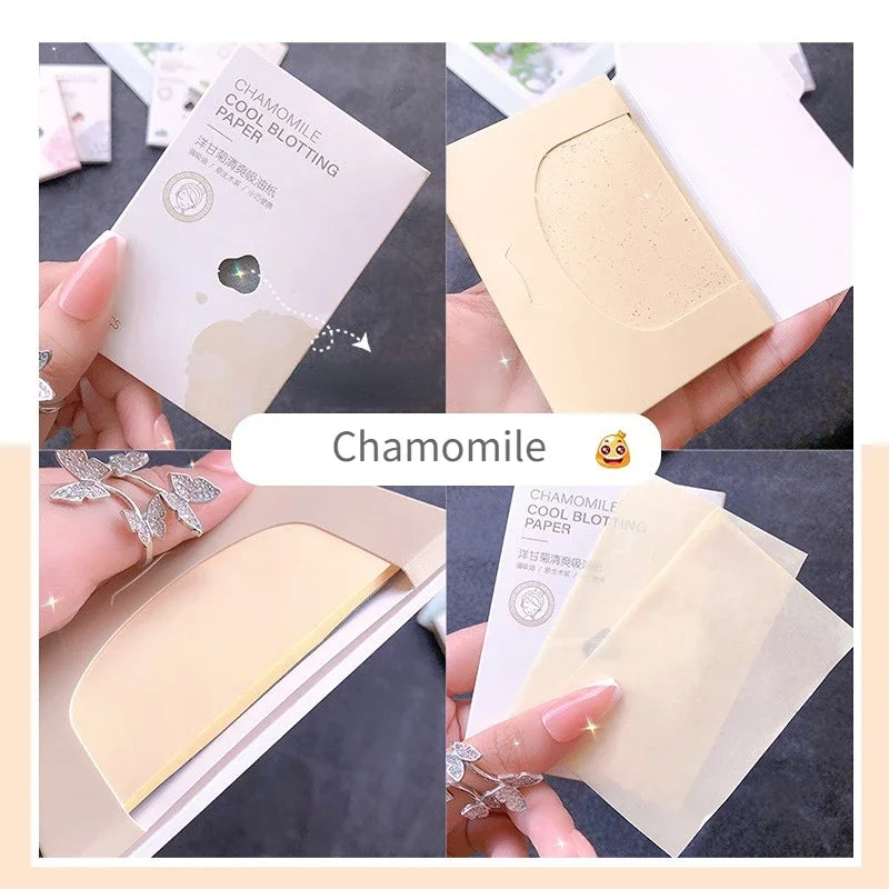 100pcs Matte Pink Facial Oil Blotting Sheet Facel Oil Shrink Pore Face Oil Control Absorbing Film Blotting Paper Face Cleaning Quake No.4