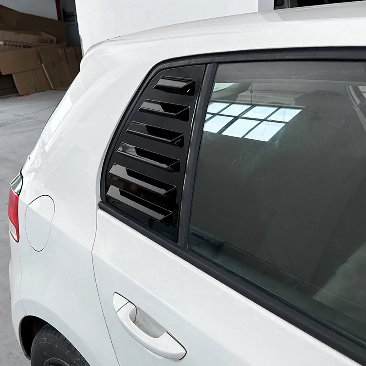 For VW Golf 6 MK6 2008-2012 Car Rear Louver Window Side Shutter Cover Trim Sticker Vent Scoop ABS Carbon Fiber Black Accessories Quake
