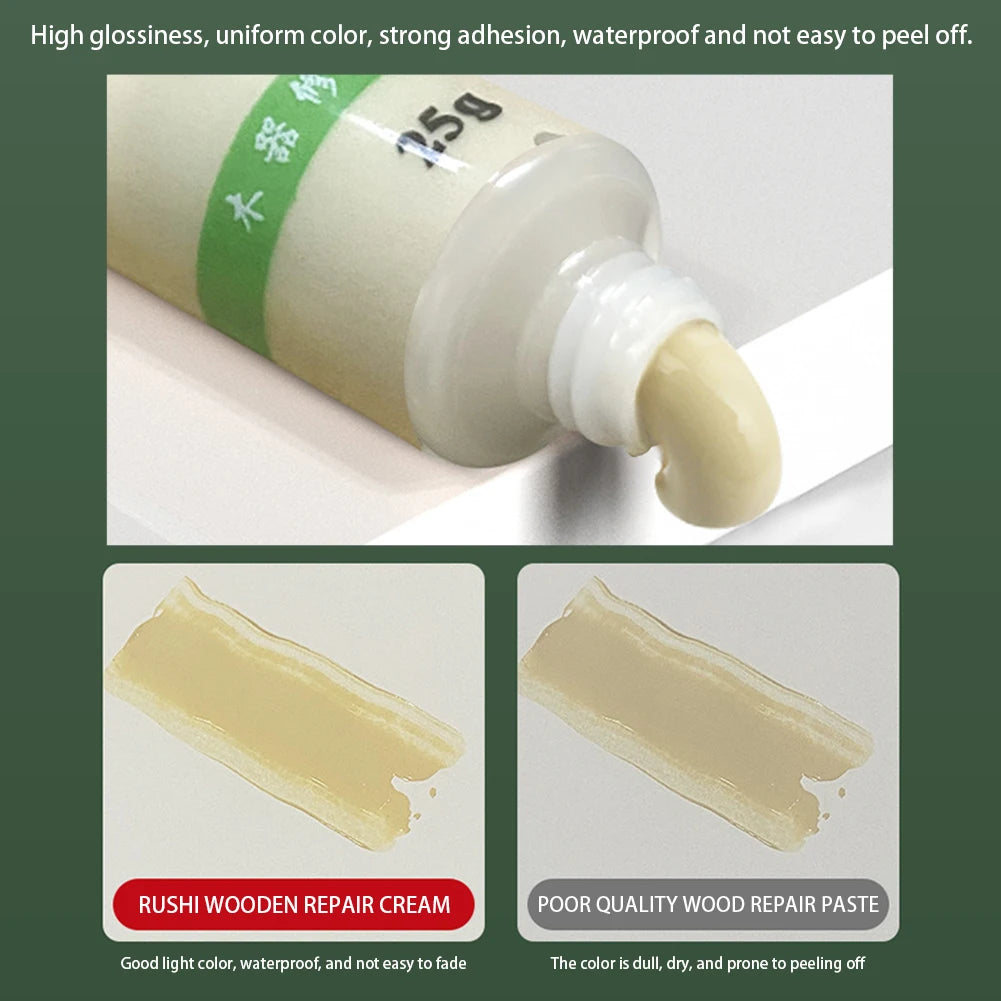 Wood Furniture Refinishing Paste Wood Floor Table Door Cabinet Scratch Fast Remover Repair Paint 27 Colors Wax For Furniture 25g Quake