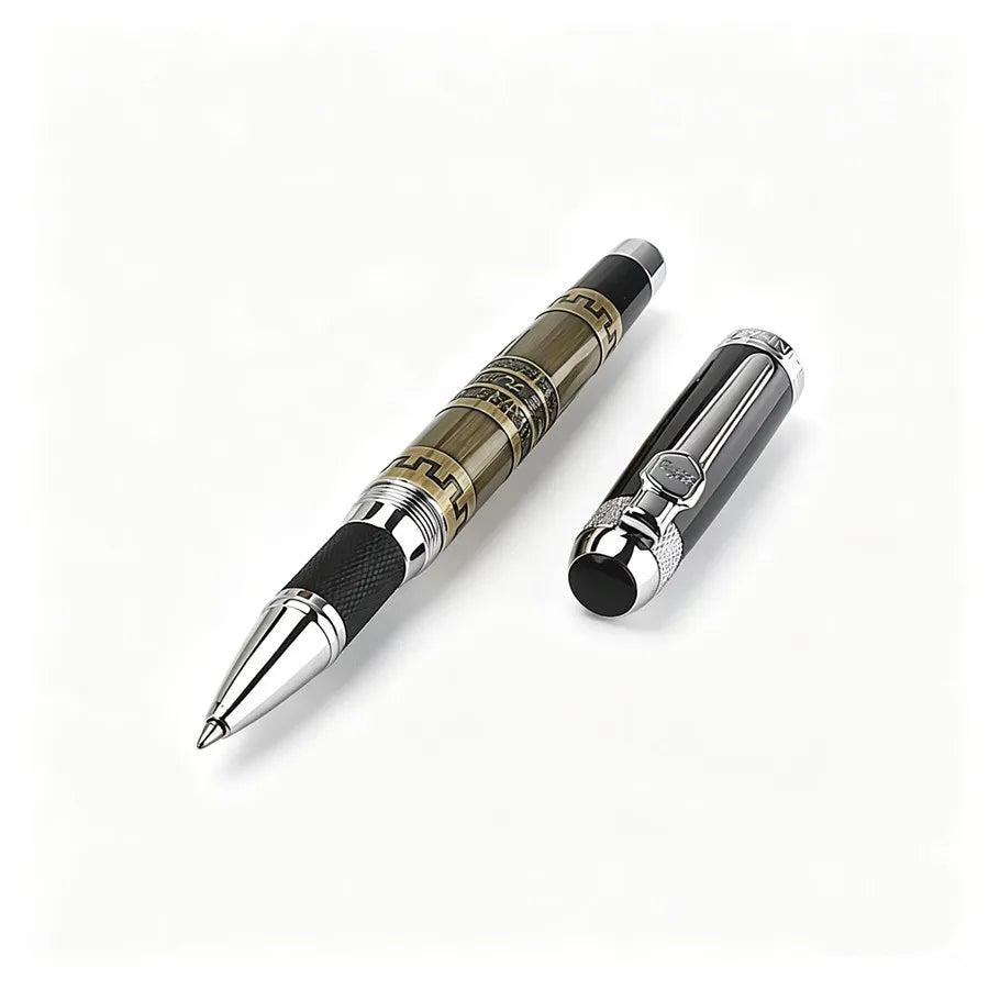 Jinhao 189 Yiyan Jiuding Vintage Metal Ballpoint Pen Retro Engraved Business Signature Luxury Gift Pen Office School Stationery Quake