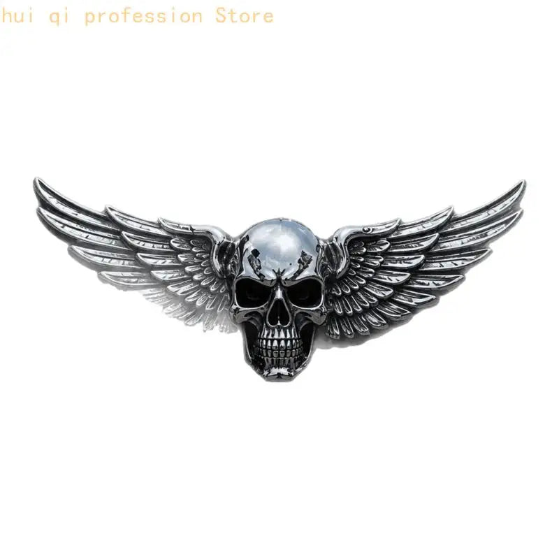 3D Winged Skull Badge Accent Fairing for Garage and Bike Builds H8WE Quake Ten stickers CN