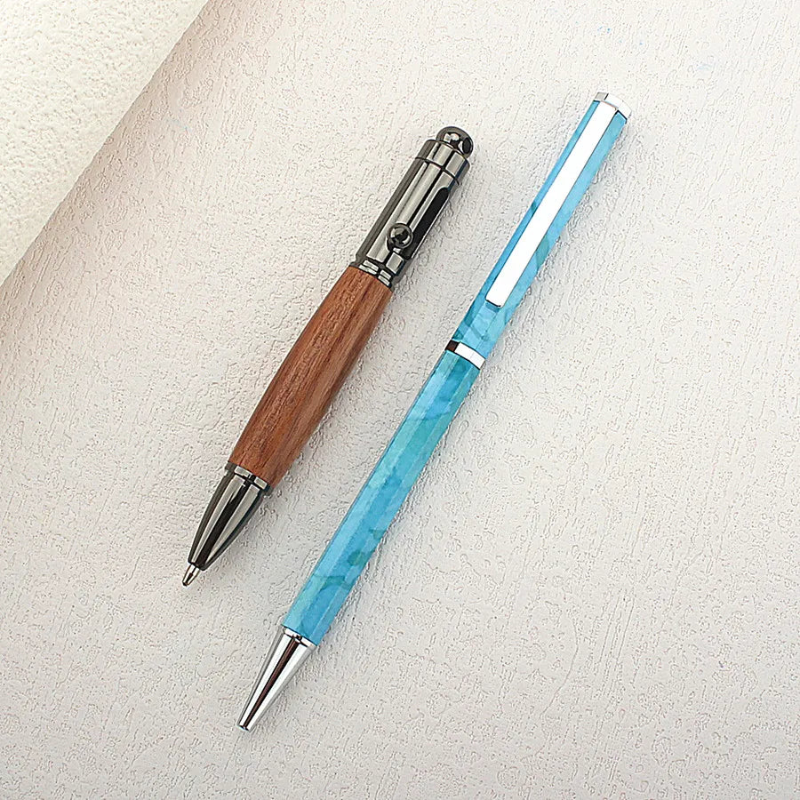 Premium Octagonal shape Metal Ballpoint Pen blue Ink Office Business Writing Ballpoint Pen School Student Stationery Gifts Quake 857 7- 2PCS
