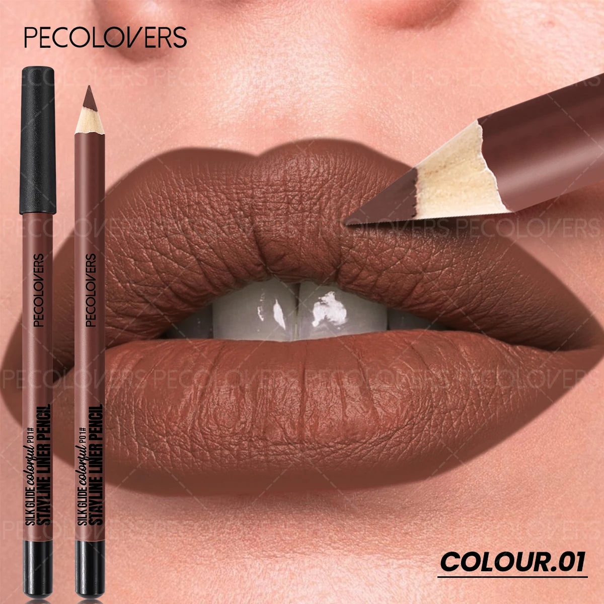 1PC Matte Lipliner, Which Depicts The Contour of The Lips, Plump and Charming Lips, Waterproof and Durable, Lip Cosmetics Quake 01