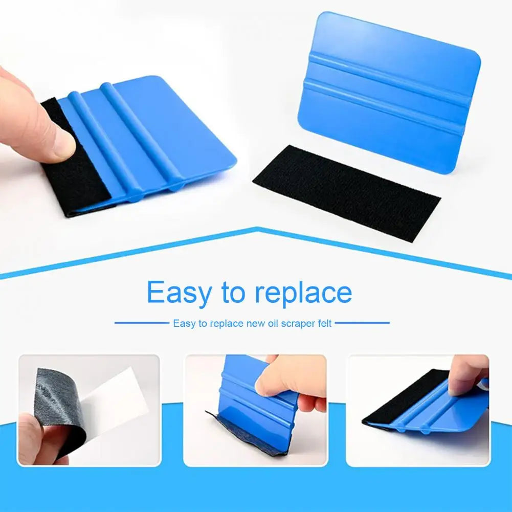 5Pcs Car Window Film Applicator Tool Professional Car Glass Tint Protective Film Felt Edge Squeegee Vinyl Wrap Scraper Installat Quake