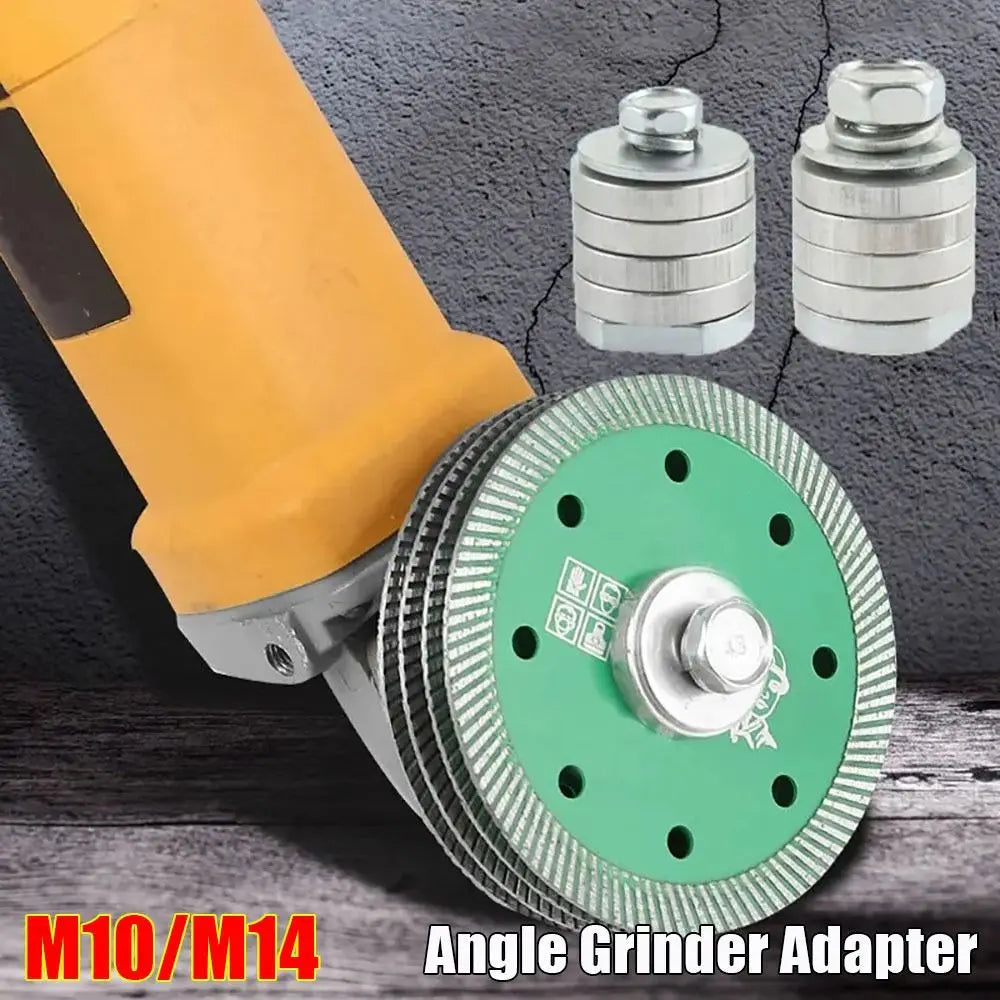 1Pcs Lock Nuts Slotting Angle Grinder Adapter Conversion Kit Power Tool Accessory Grooving Machine Adapter 100/125 Type M14 M10 Quake