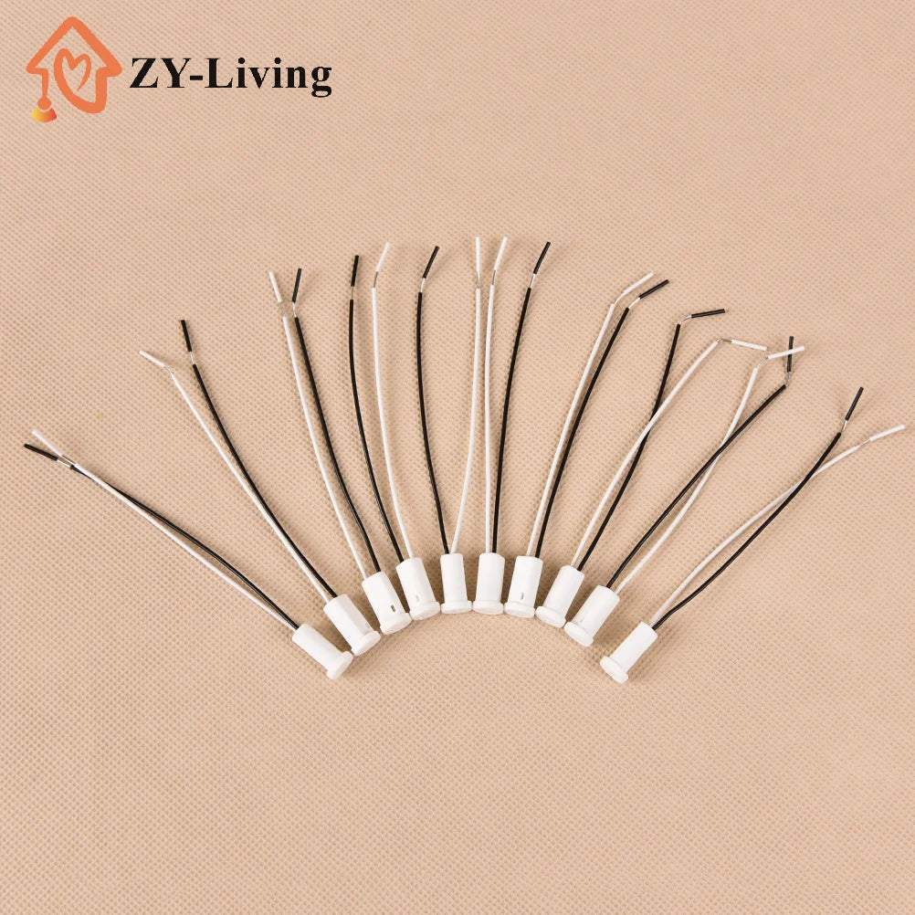 10PCS/LOT G4 Lamp Socket Wire Adapter With 10cm Wire G4 Lamp Holder For LED Crystal Heads Light Bulb Halogen Lamp Quake