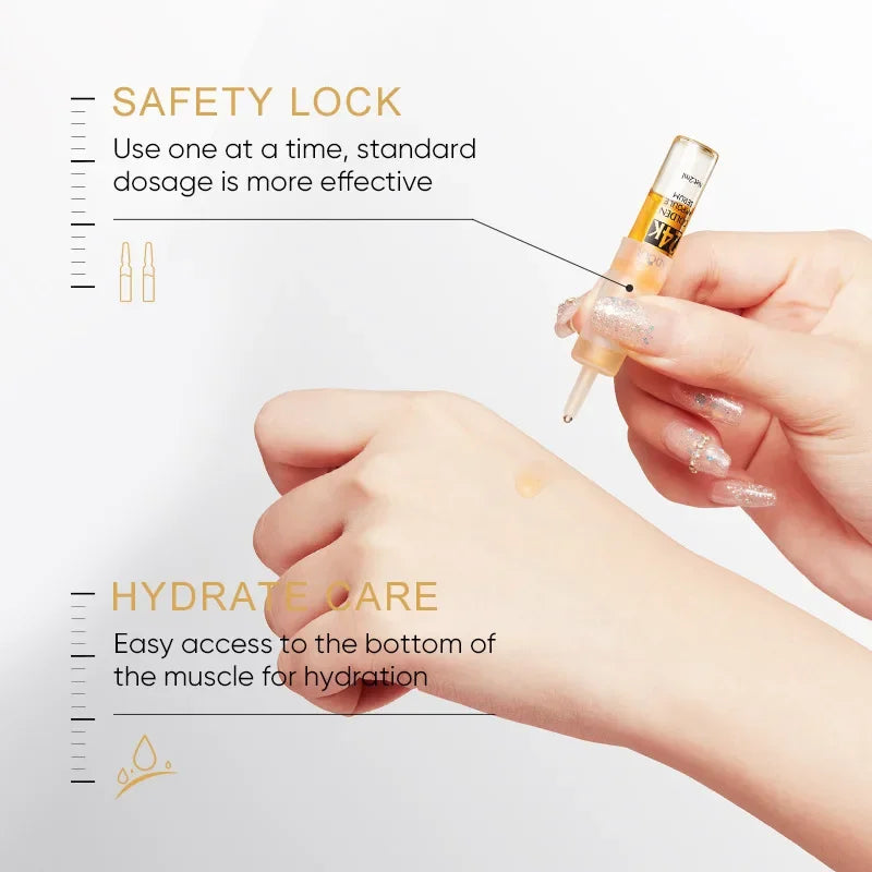 Vitamin C Face Whitening Serum Dark Spots Freckles Removal Hyaluronic Pore Minimizer Anti Aging Wrinkle Remove Golder Essence Quake