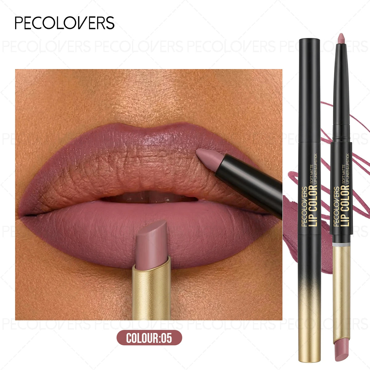 1PC Lip Liner, Multiple Colors To Choose From, Full and Charming Lips, Contouring Lips, Lip Cosmetics Quake 05