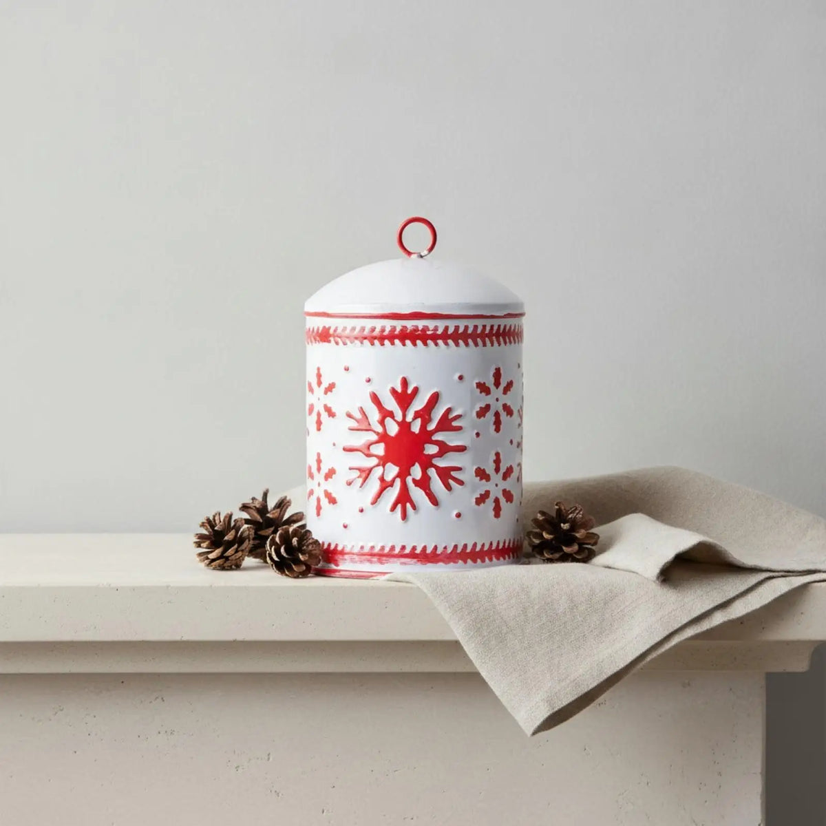 Snowflake Bell Ornament Festive Christmas Bells Cylindrical Iron Bell Lightweight for Wreath, Shop Window Quake