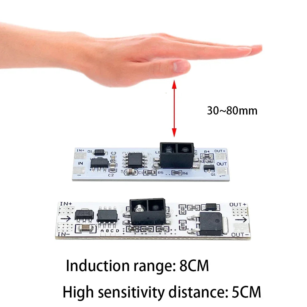 Touch Switch Capacitive Module 5V-24V 3A LED Dimming Control Lamps Active Components Short Distance Scan Sweep Hand Sensor Quake