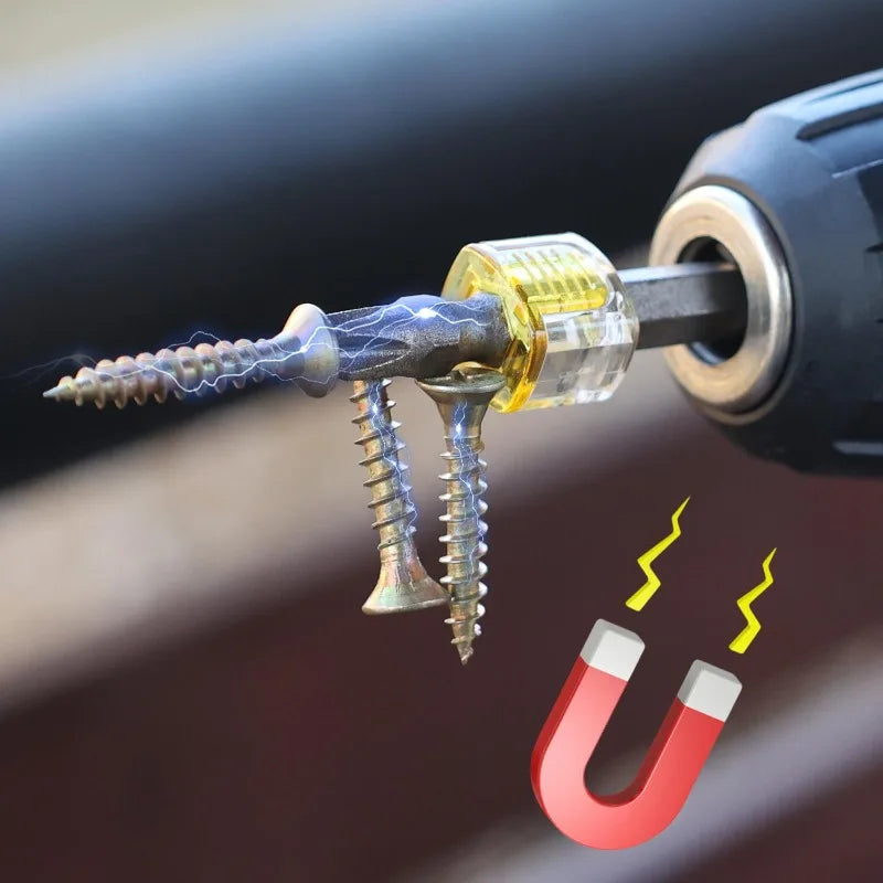 5/1PCS Screwdriver Bit Magnetic Adapter Kit Universal 1/4" Hex Magnetic Ring Screw Holder Magnetic Coil Woodworker Repair Tools Quake