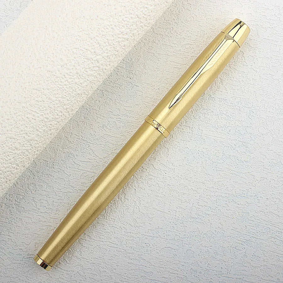 Luxury Arrow Clip Metal Fountain Pen 0.7MM Nib , White Black Barrel Business Office Home School Supplies Quake 996-3 0.7MM