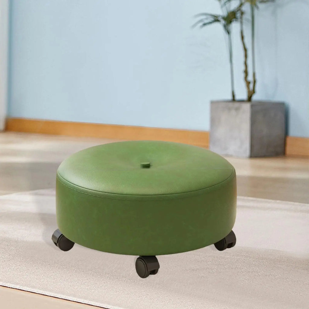 Low Rolling Stool with Wheels Low Rolling Stool Swivel Rolling Low Stool Sofa Stool for Office Bedroom Home Playroom Garage Quake