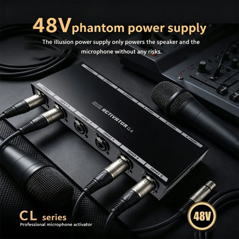 XLR Boosters Preamp for Recording Chains, Compactly Metal Mics Preamplifier with XLR Input and Output for Studio and K1KF Quake