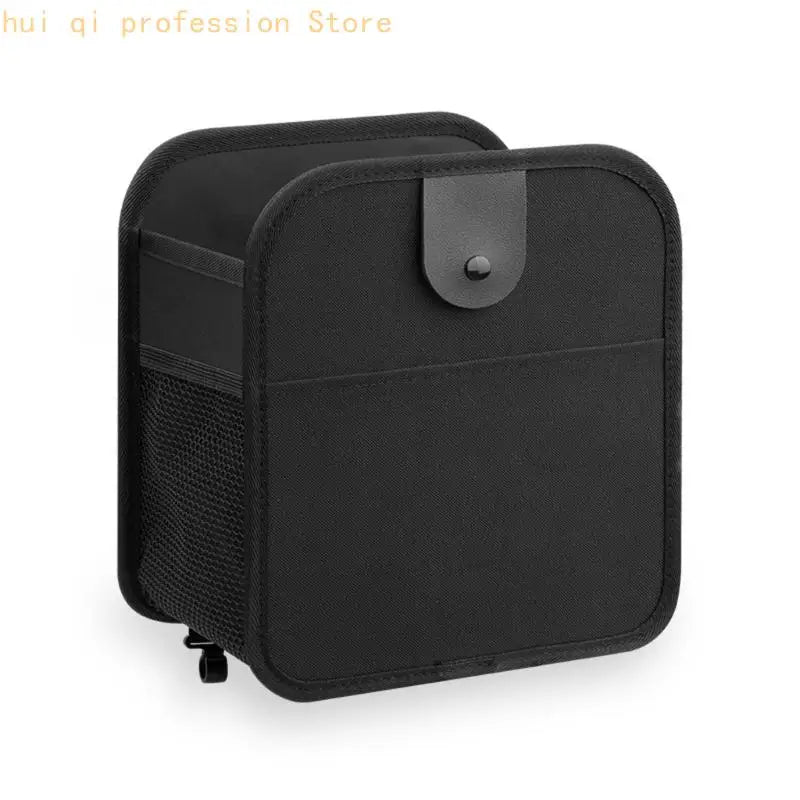 Car Trash Can With Large Capacity And Side Pocket Hangs On Back Easy Access H8WE Quake