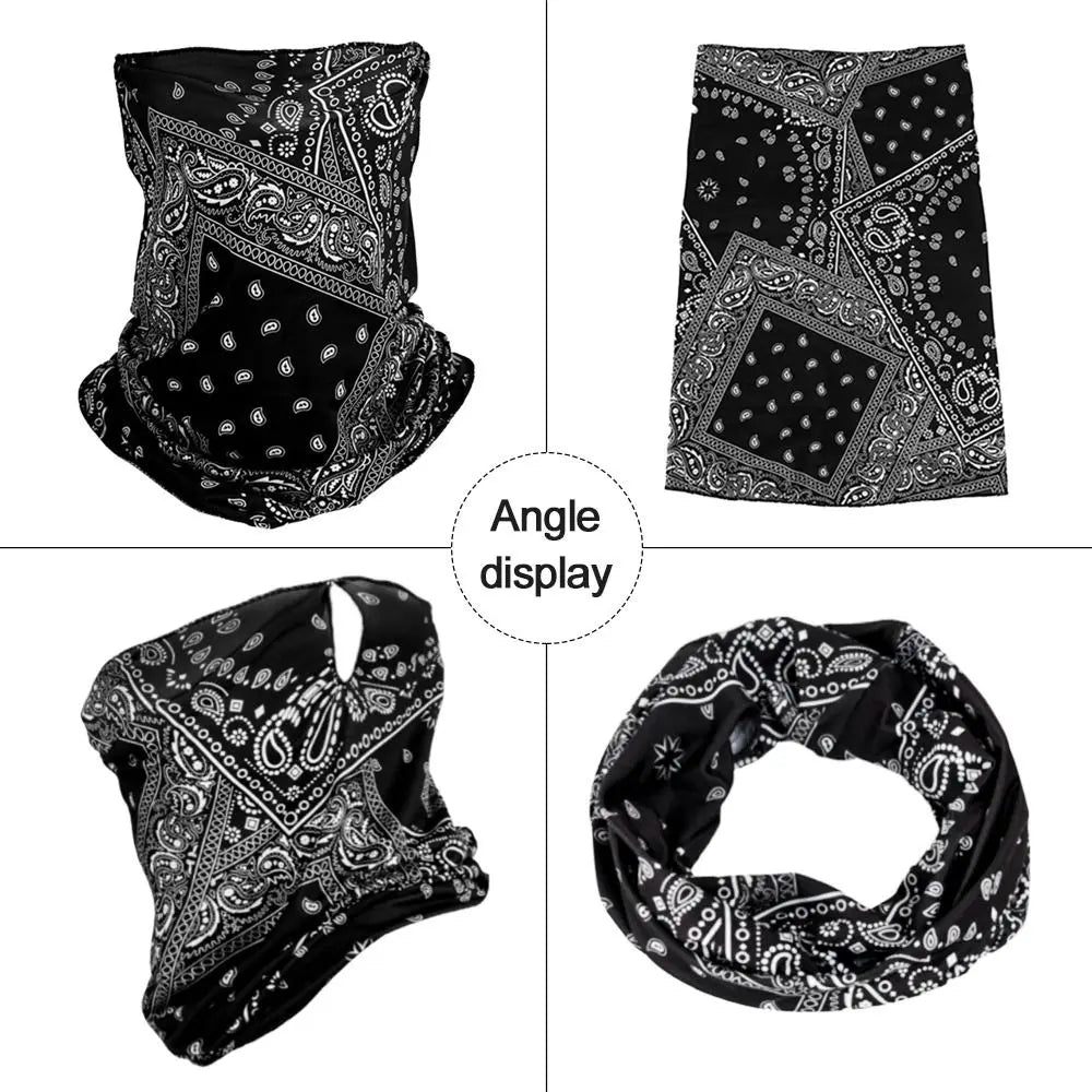 Windproof Breathable lce Silk Bandana Elastic Hanging Ear Cool Face Scarf Cycling Balaclava Men Women Quake