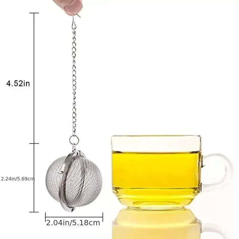 1 Pc Stainless Steel Tea Ball 2.04 Inch Mesh Tea Infuser Strainers Premium Tea Filter Tea Interval Diffuser For Loose Leaf Tea A Quake