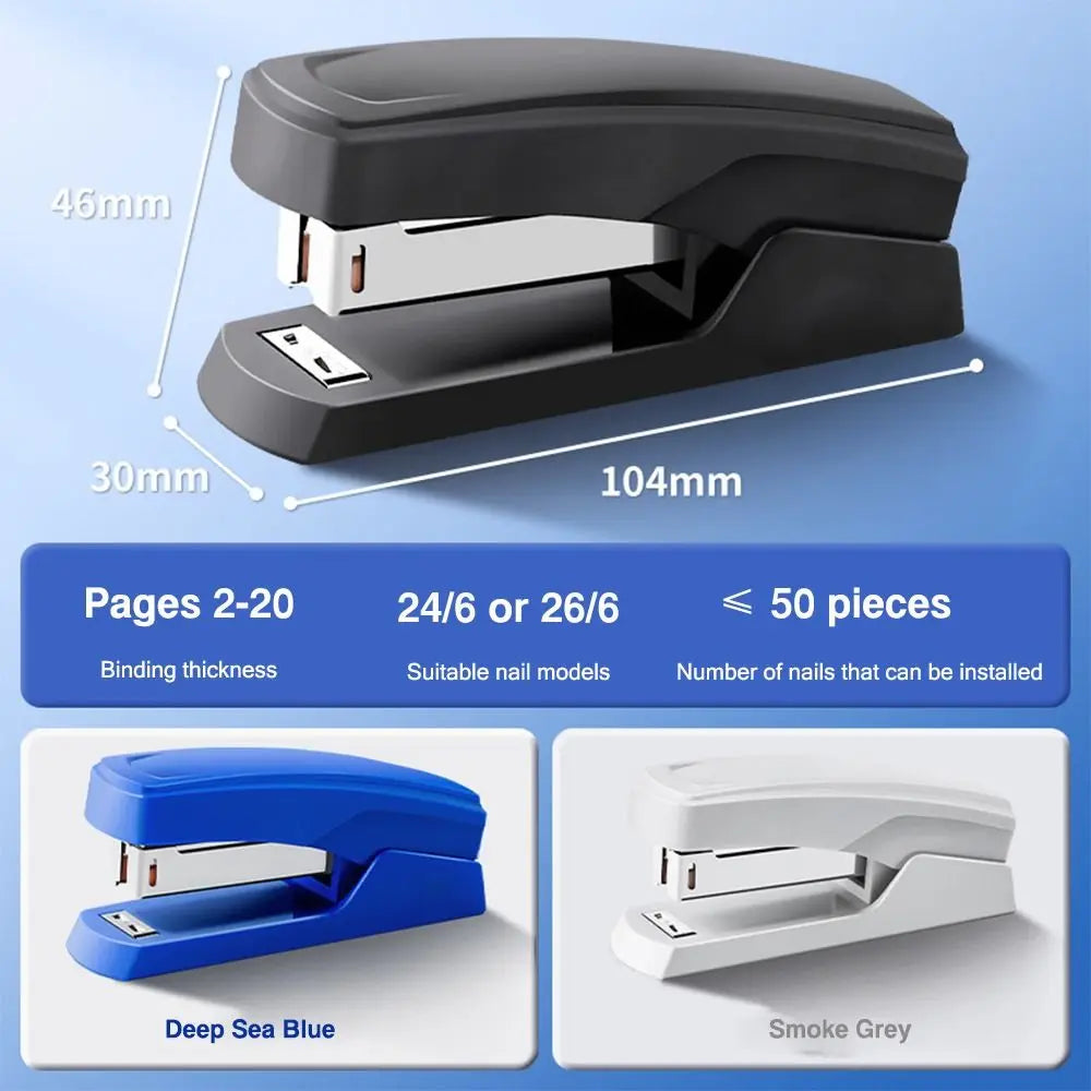 Use 24/6 Staples Stapler Mini Portable Effortless Stapling Machine Labor-saving Large Size Manual Binding Tool Office School Quake